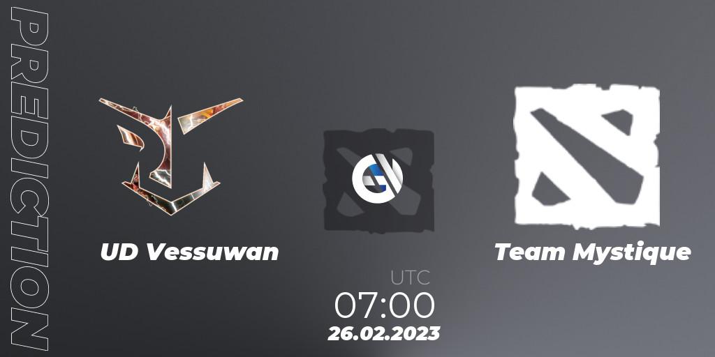 UD Vessuwan vs Team Mystique: Match Prediction. 26.02.23, Dota 2, GGWP Dragon Series 1