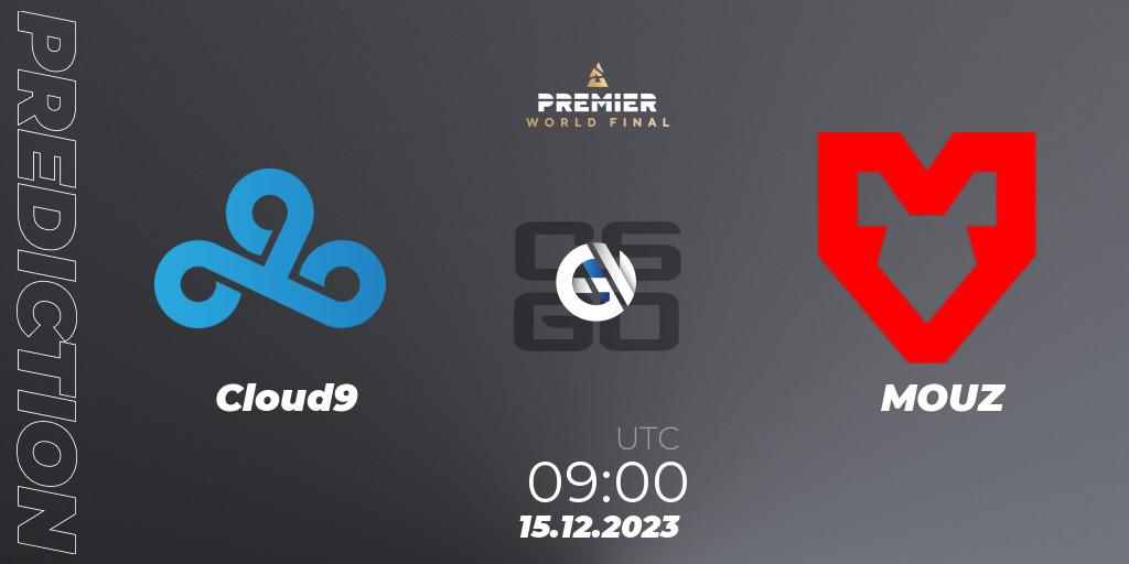 Cloud9 vs MOUZ: Match Prediction. 15.12.23, CS2 (CS:GO), BLAST Premier World Final 2023