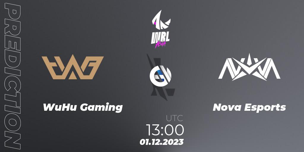 WuHu Gaming vs Nova Esports: Match Prediction. 01.12.23, Wild Rift, WRL Asia 2023 - Season 2 - Regular Season