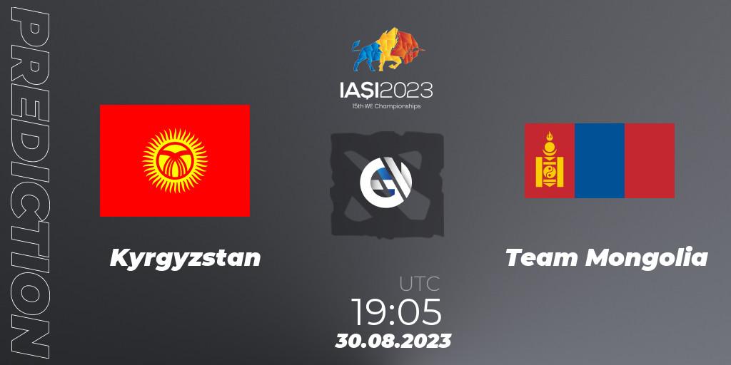 Kyrgyzstan vs Team Mongolia: Match Prediction. 30.08.2023 at 19:05, Dota 2, IESF World Championship 2023