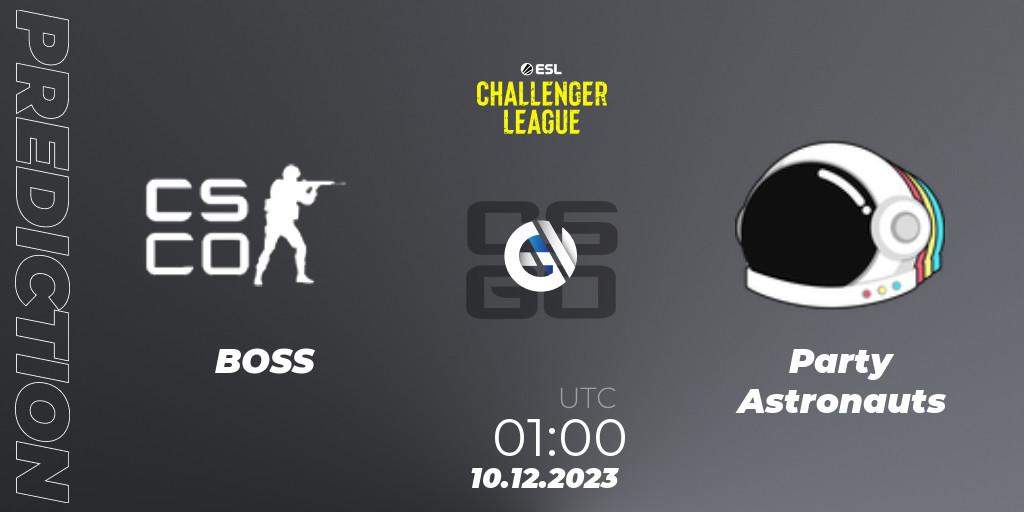 BOSS vs Party Astronauts: Match Prediction. 10.12.2023 at 01:00, Counter-Strike (CS2), ESL Challenger League Season 46: North America