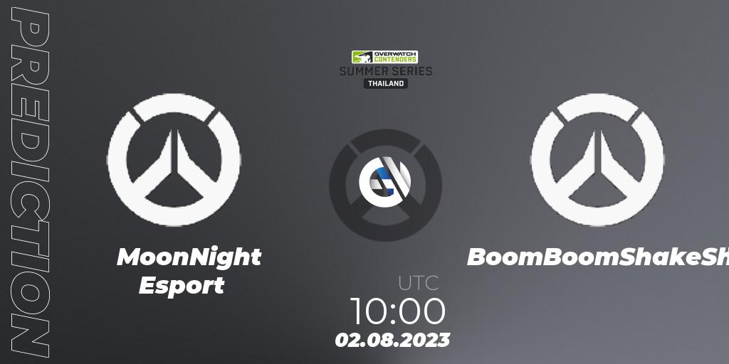 MoonNight Esport vs BoomBoomShakeShake: Match Prediction. 02.08.2023 at 10:00, Overwatch, Overwatch Contenders 2023 Summer Series: Thailand