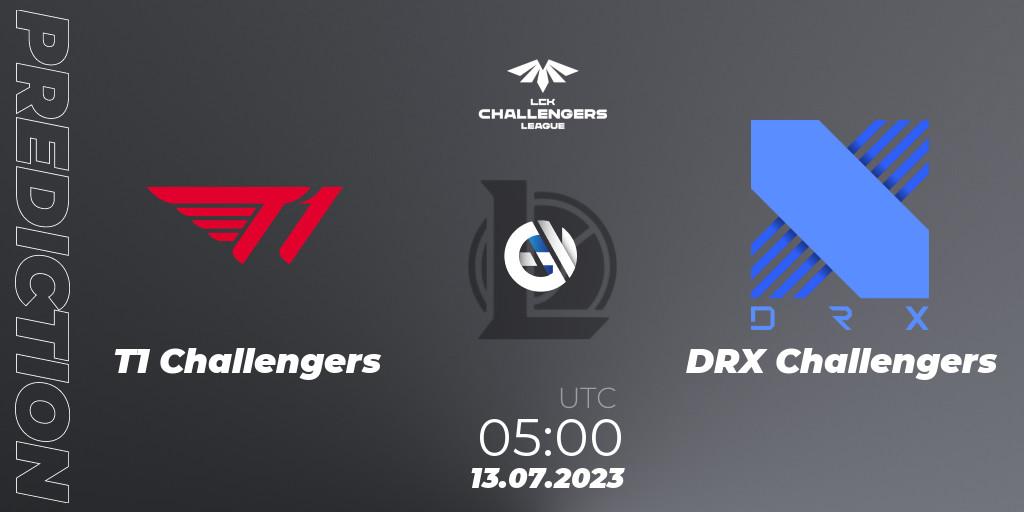 T1 Challengers vs DRX Challengers: Match Prediction. 13.07.23, LoL, LCK Challengers League 2023 Summer - Group Stage