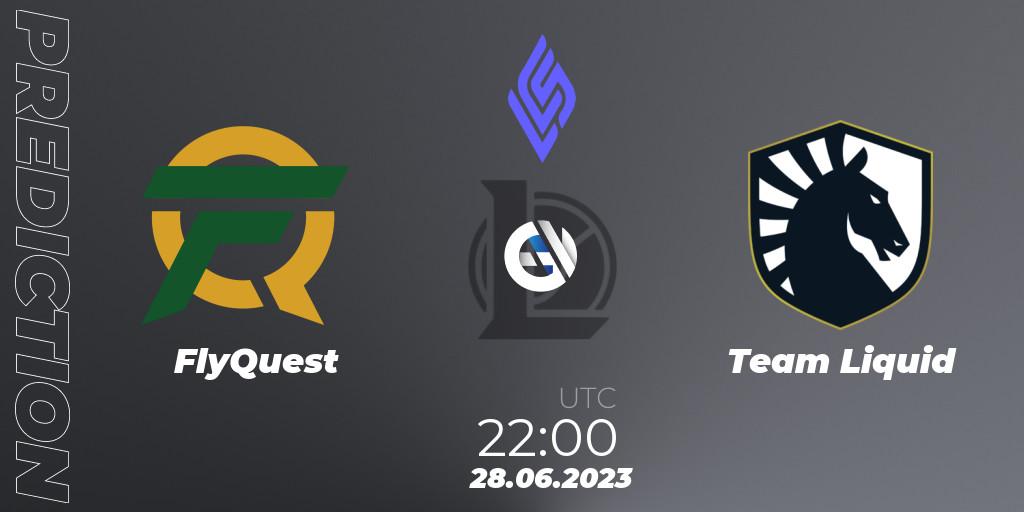 FlyQuest vs Team Liquid: Match Prediction. 28.06.23, LoL, LCS Summer 2023 - Group Stage