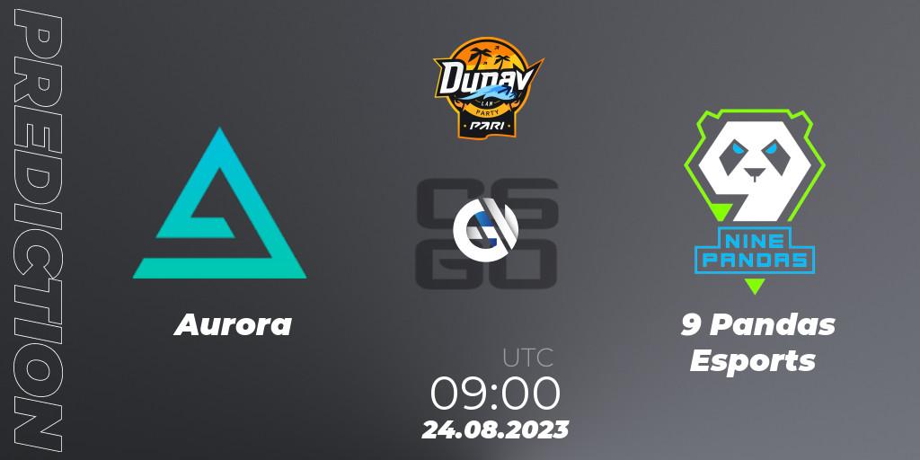 Aurora vs 9 Pandas Esports: Match Prediction. 24.08.2023 at 09:00, Counter-Strike (CS2), PARI Dunav Party 2023