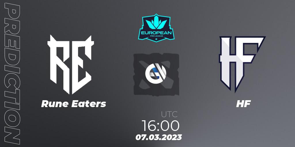 Rune Eaters vs HF: Match Prediction. 07.03.23, Dota 2, European Pro League Season 7