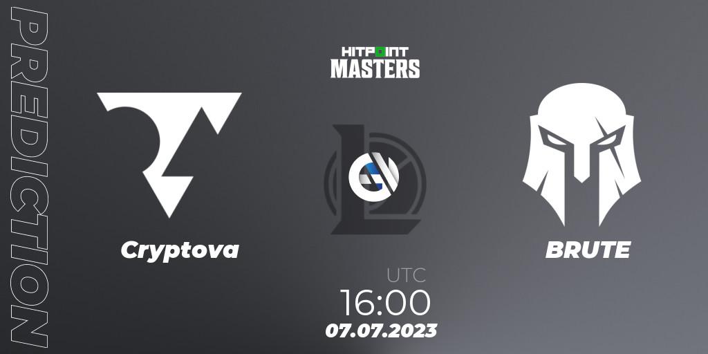 Cryptova vs BRUTE: Match Prediction. 07.07.23, LoL, Hitpoint Masters Summer 2023 - Group Stage