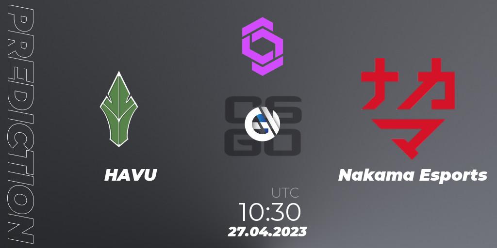 HAVU vs Nakama Esports: Match Prediction. 27.04.23, CS2 (CS:GO), CCT West Europe Series #3