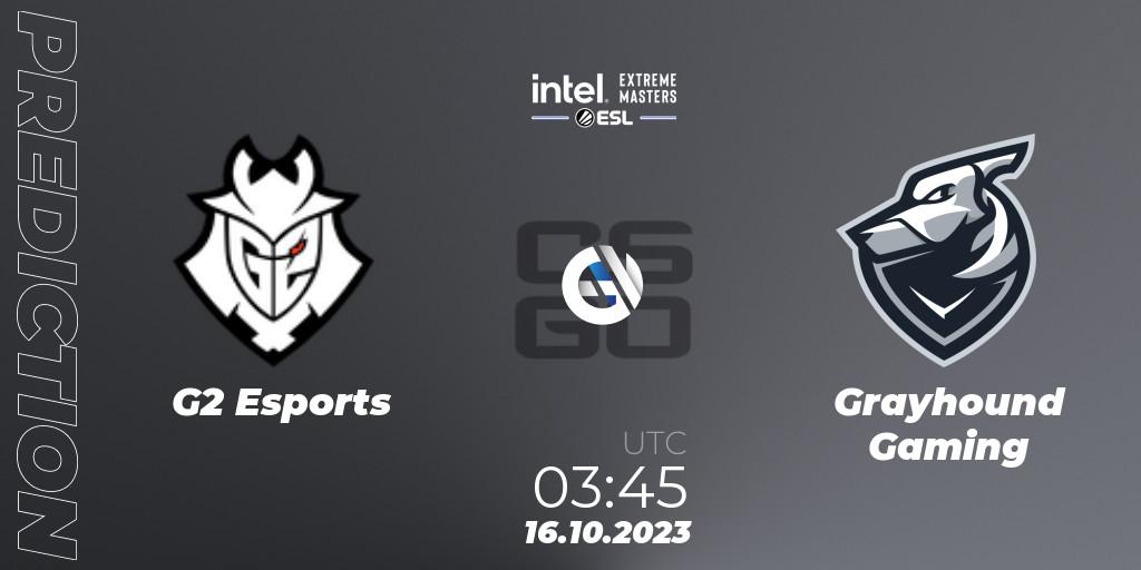 G2 Esports vs Grayhound Gaming: Match Prediction. 16.10.23, CS2 (CS:GO), IEM Sydney 2023