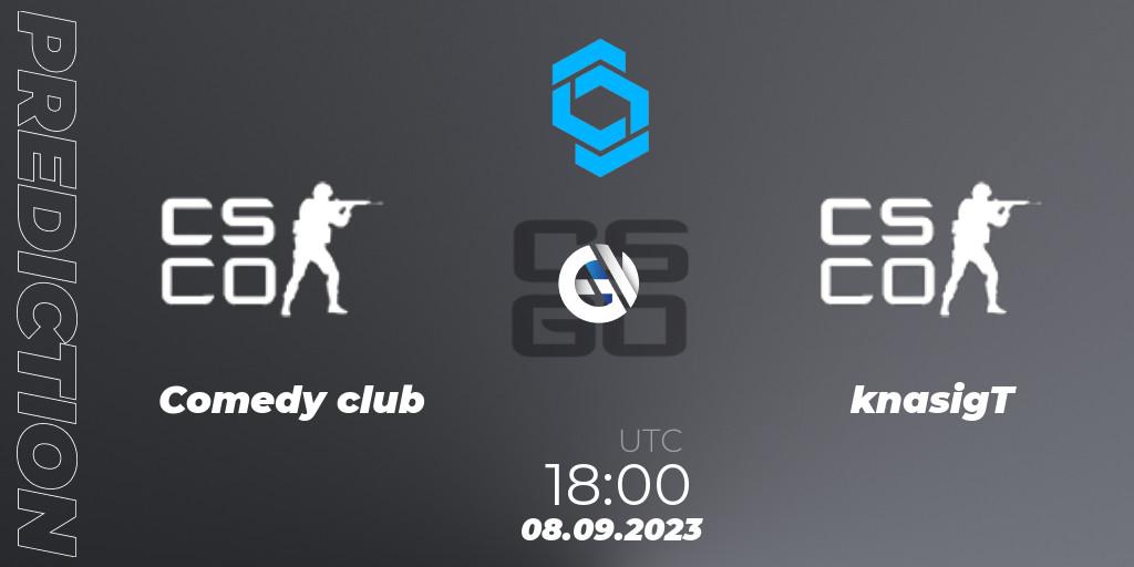 Comedy club vs knasigT: Match Prediction. 08.09.2023 at 19:20, Counter-Strike (CS2), CCT East Europe Series #2: Closed Qualifier