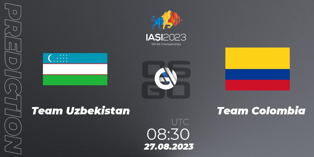 Team Uzbekistan vs Team Colombia: Match Prediction. 27.08.23, CS2 (CS:GO), IESF World Esports Championship 2023