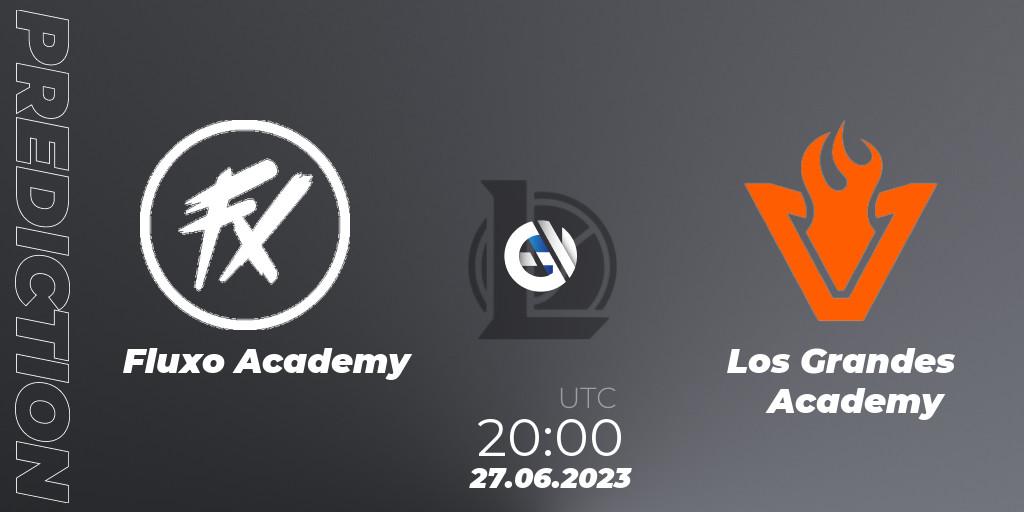 Fluxo Academy vs Los Grandes Academy: Match Prediction. 27.06.2023 at 20:00, LoL, CBLOL Academy Split 2 2023 - Group Stage