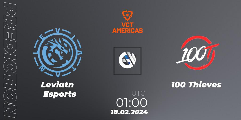 Leviatán Esports vs 100 Thieves: Match Prediction. 18.02.24, VALORANT, VCT 2024: Americas Kickoff