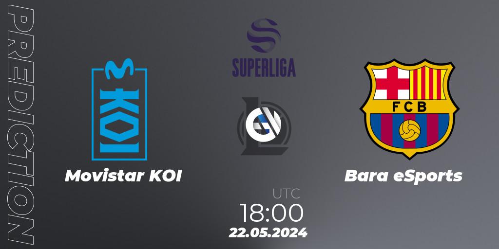 Movistar KOI vs Barça eSports: Match Prediction. 22.05.2024 at 18:00, LoL, LVP Superliga Summer 2024