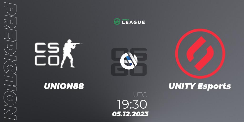 UNION88 vs UNITY Esports: Match Prediction. 05.12.23, CS2 (CS:GO), ESEA Season 47: Main Division - Europe
