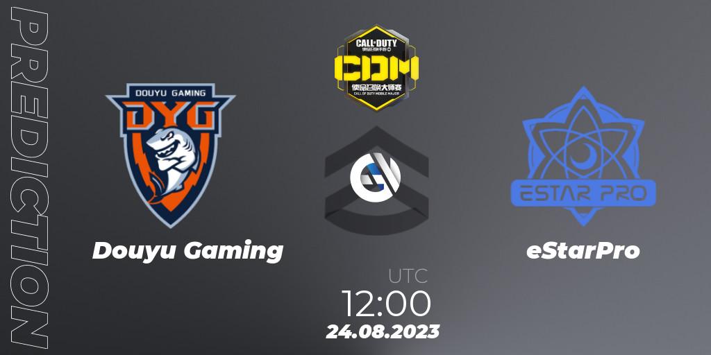 Douyu Gaming vs eStarPro: Match Prediction. 24.08.2023 at 11:30, Call of Duty, China Masters 2023 S6 - Stage 2