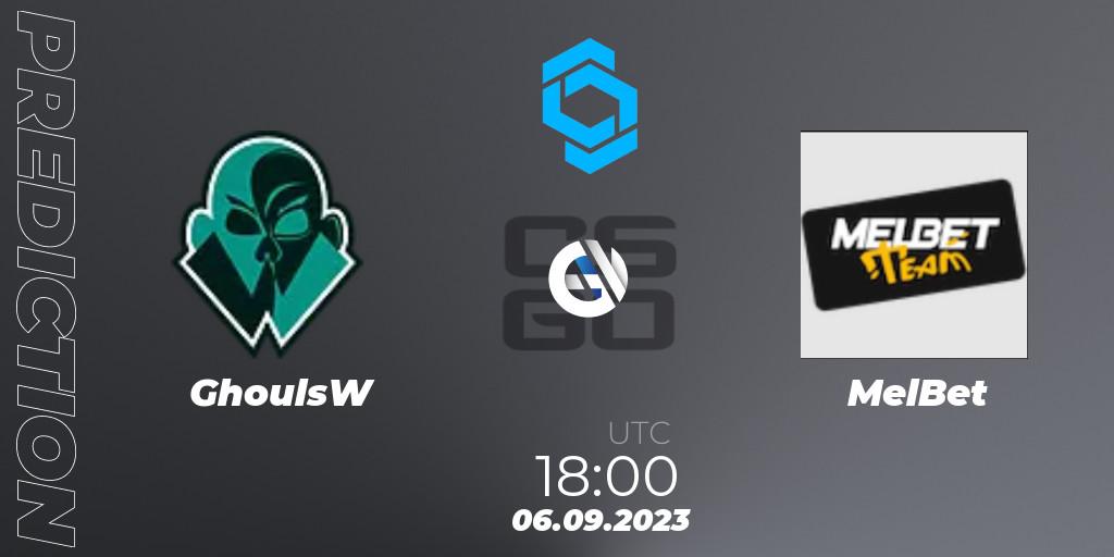 GhoulsW vs MelBet: Match Prediction. 06.09.2023 at 18:20, Counter-Strike (CS2), CCT East Europe Series #2: Closed Qualifier