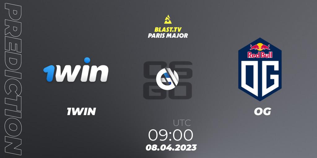 1WIN vs OG: Match Prediction. 08.04.2023 at 09:00, Counter-Strike (CS2), BLAST.tv Paris Major 2023 Europe RMR A