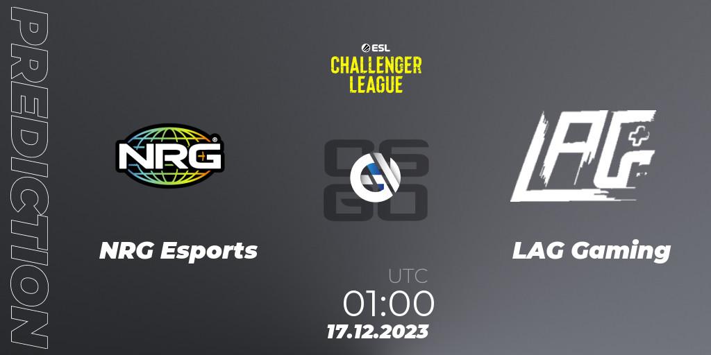 NRG Esports vs LAG Gaming: Match Prediction. 17.12.2023 at 01:00, Counter-Strike (CS2), ESL Challenger League Season 46 Relegation: North America