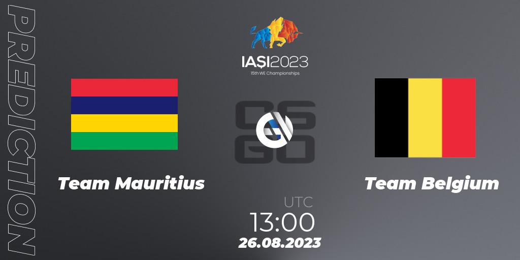 Team Mauritius vs Team Belgium: Match Prediction. 26.08.2023 at 18:30, Counter-Strike (CS2), IESF World Esports Championship 2023