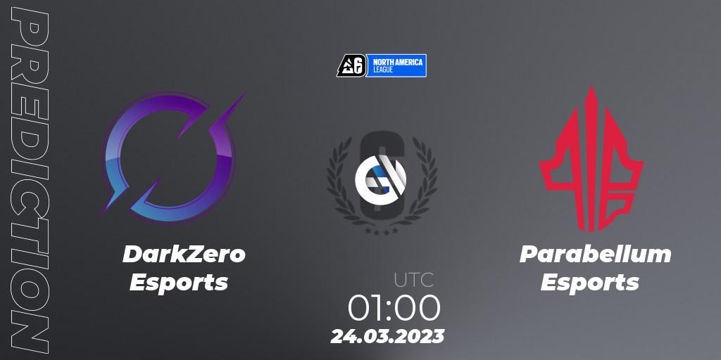 DarkZero Esports vs Parabellum Esports: Match Prediction. 24.03.23, Rainbow Six, North America League 2023 - Stage 1