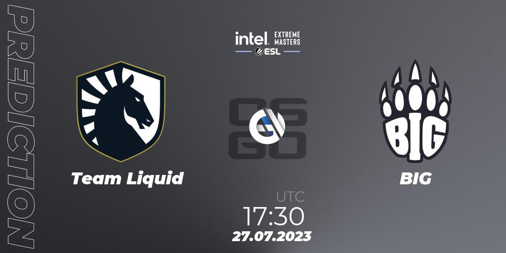 Team Liquid vs BIG: Match Prediction. 27.07.23, CS2 (CS:GO), IEM Cologne 2023 - Play-In