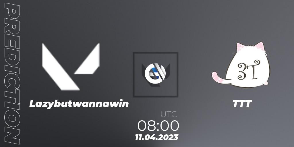 Lazybutwannawin vs TTT: Match Prediction. 11.04.23, VALORANT, VALORANT Challengers 2023: Vietnam Split 2 - Group Stage