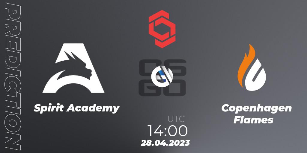 Spirit Academy vs Copenhagen Flames: Match Prediction. 28.04.23, CS2 (CS:GO), CCT Central Europe Series #6