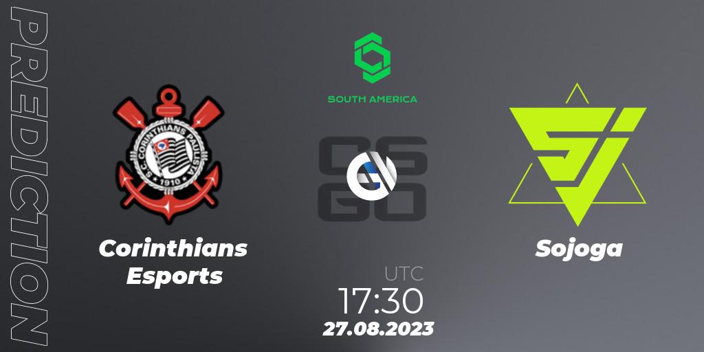 Corinthians Esports vs Sojoga: Match Prediction. 27.08.2023 at 17:30, Counter-Strike (CS2), CCT South America Series #10