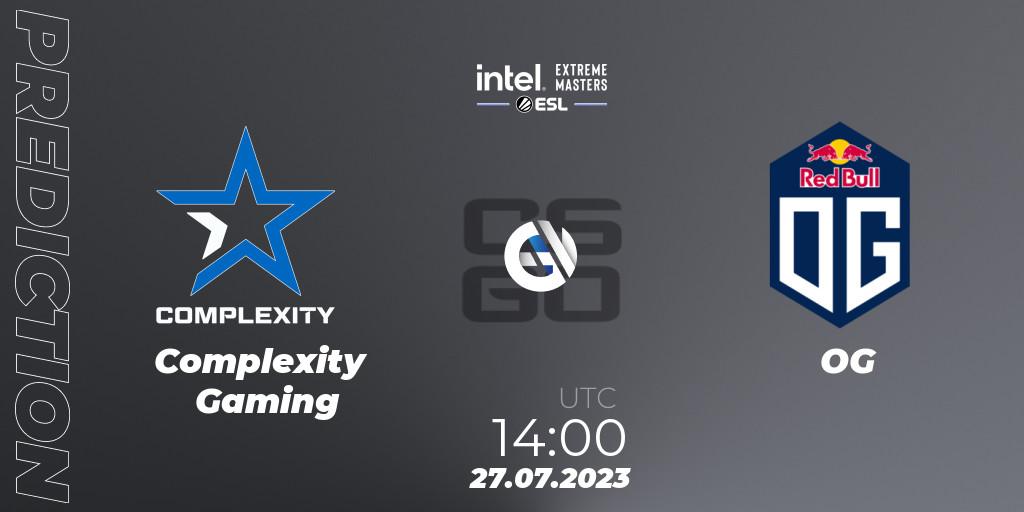Complexity Gaming vs OG: Match Prediction. 27.07.23, CS2 (CS:GO), IEM Cologne 2023 - Play-In