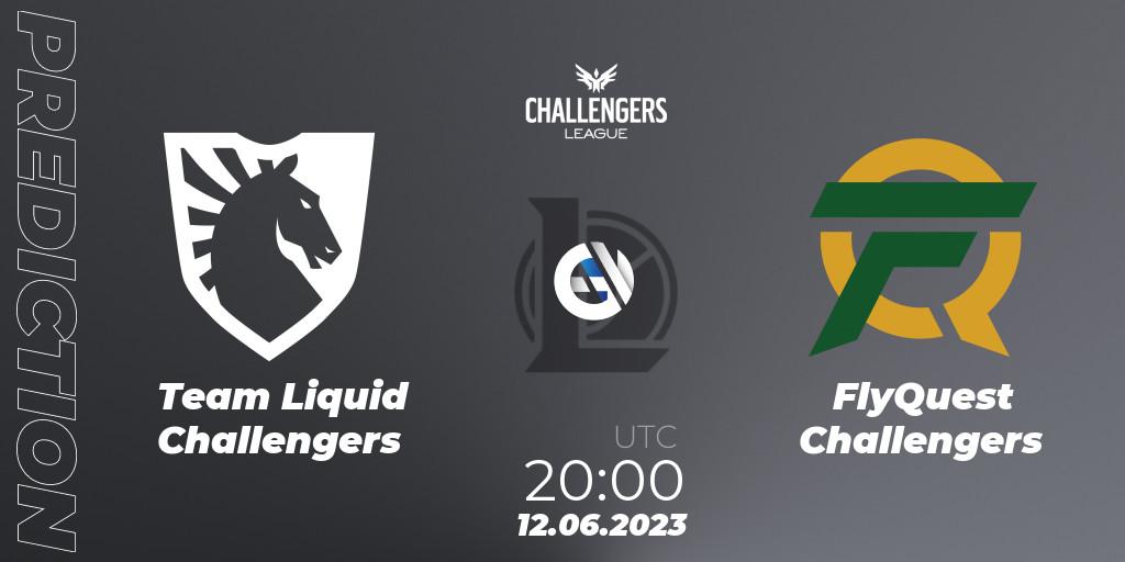 Team Liquid Challengers vs FlyQuest Challengers: Match Prediction. 12.06.23, LoL, North American Challengers League 2023 Summer - Group Stage