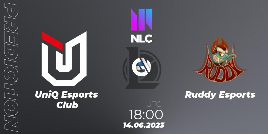 UniQ Esports Club vs Ruddy Esports: Match Prediction. 14.06.2023 at 18:00, LoL, NLC Summer 2023 - Group Stage