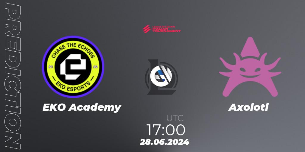 EKO Academy vs Axolotl: Match Prediction. 28.06.2024 at 17:00, LoL, LoL Italian Tournament Summer 2024