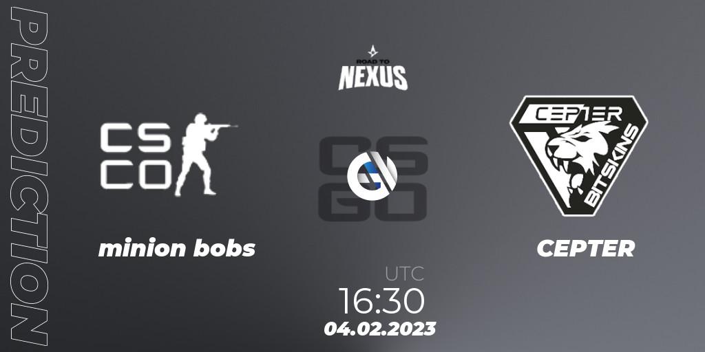 minion bobs vs Alpha Gaming: Match Prediction. 04.02.23, CS2 (CS:GO), Road to Astralis Nexus 4