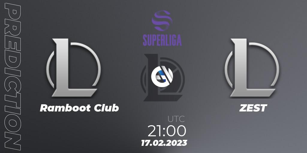 Ramboot Club vs ZEST: Match Prediction. 17.02.23, LoL, LVP Superliga 2nd Division Spring 2023 - Group Stage