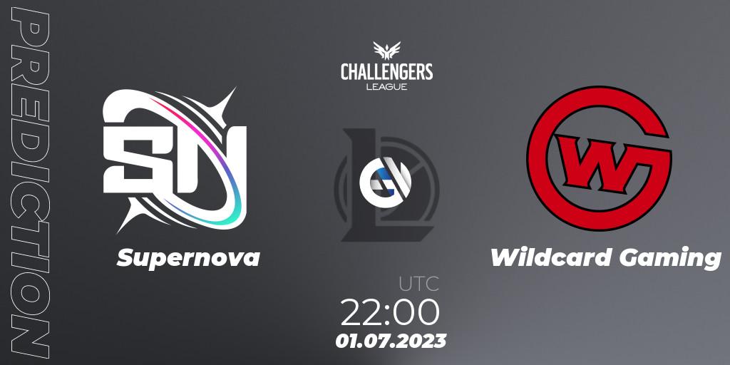 Supernova vs Wildcard Gaming: Match Prediction. 01.07.2023 at 22:15, LoL, North American Challengers League 2023 Summer - Group Stage
