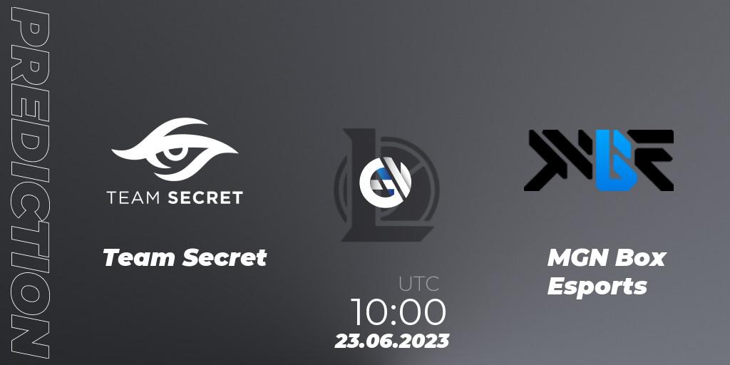 Team Secret vs MGN Box Esports: Match Prediction. 23.06.23, LoL, VCS Dusk 2023