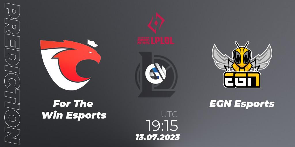 For The Win Esports vs EGN Esports: Match Prediction. 22.06.23, LoL, LPLOL Split 2 2023 - Group Stage