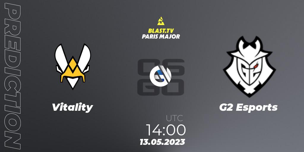 Vitality vs G2 Esports: Match Prediction. 13.05.2023 at 13:05, Counter-Strike (CS2), BLAST Paris Major 2023