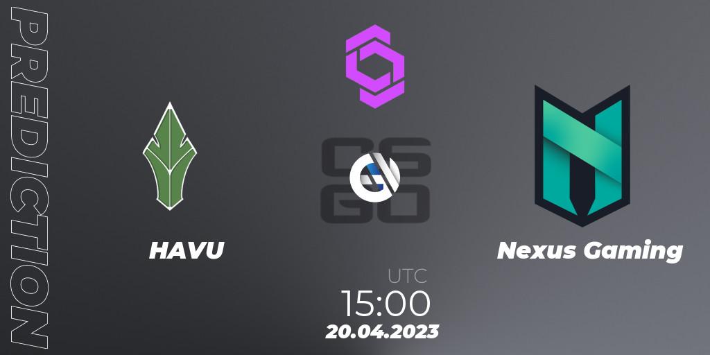 HAVU vs Nexus Gaming: Match Prediction. 20.04.2023 at 15:25, Counter-Strike (CS2), CCT West Europe Series #3