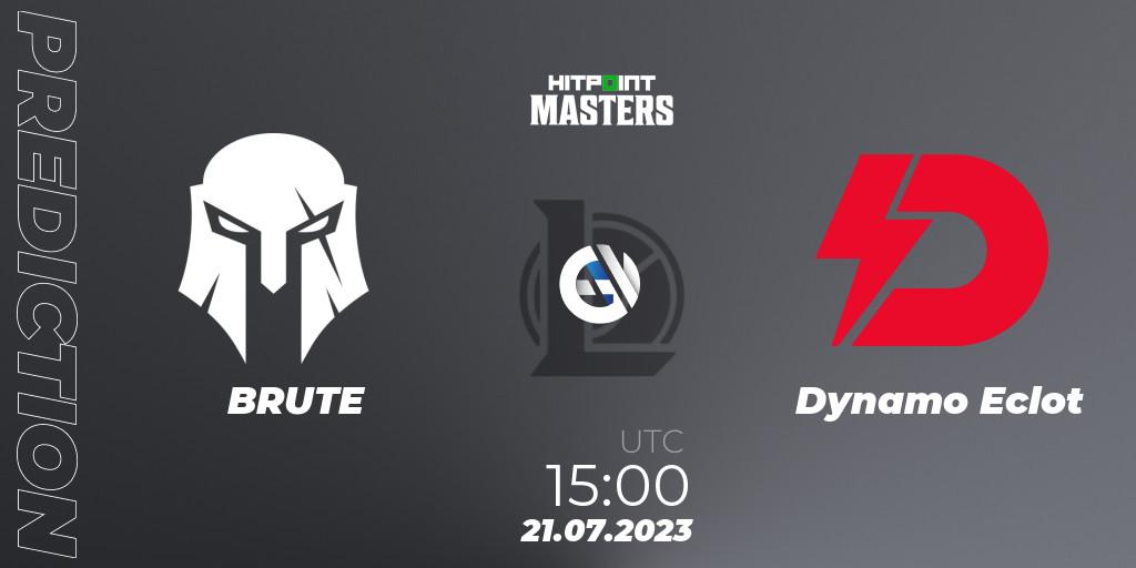 BRUTE vs Dynamo Eclot: Match Prediction. 21.07.2023 at 17:00, LoL, Hitpoint Masters Summer 2023 - Group Stage