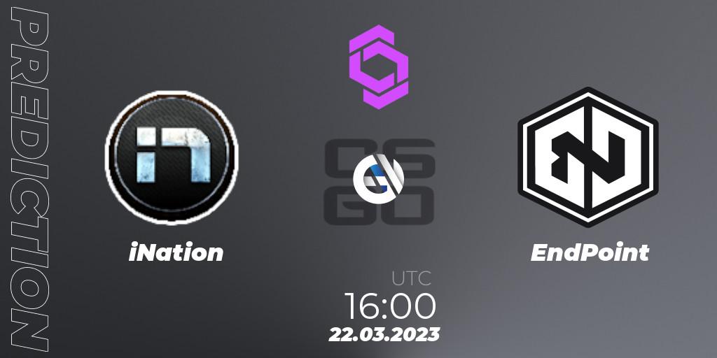 iNation vs EndPoint: Match Prediction. 22.03.23, CS2 (CS:GO), CCT West Europe Series #2
