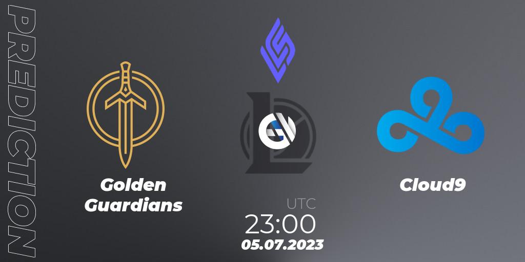 Golden Guardians vs Cloud9: Match Prediction. 06.07.2023 at 00:00, LoL, LCS Summer 2023 - Group Stage