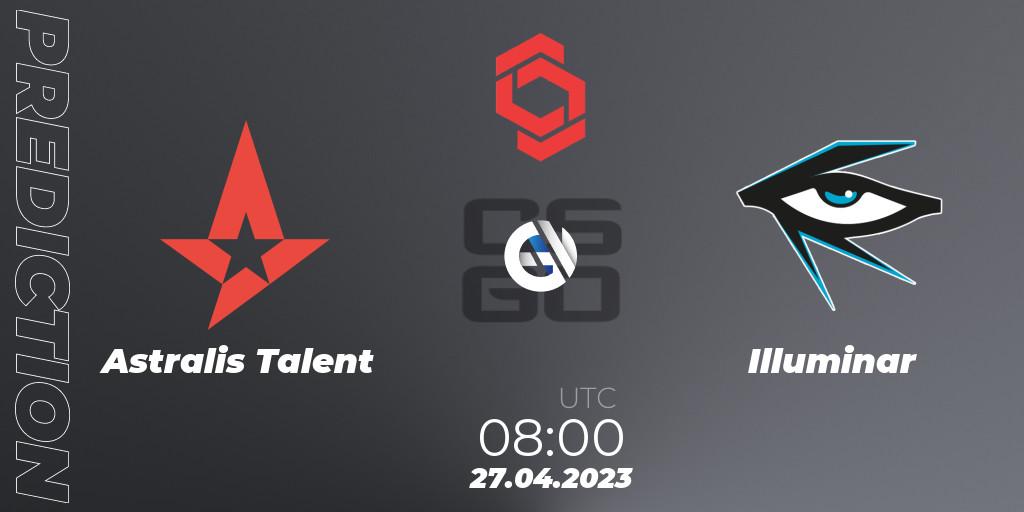 Astralis Talent vs Illuminar: Match Prediction. 27.04.2023 at 08:00, Counter-Strike (CS2), CCT Central Europe Series #6