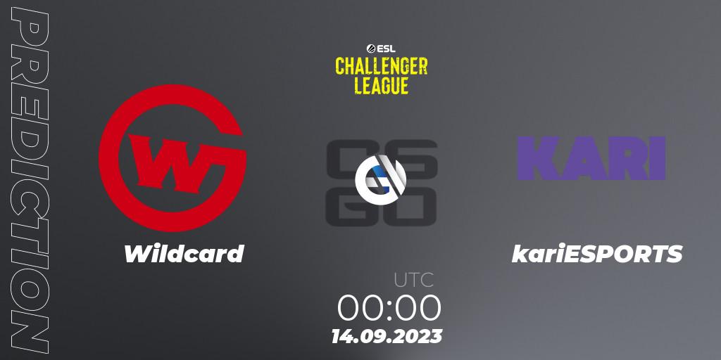Wildcard vs kariESPORTS: Match Prediction. 14.09.2023 at 00:00, Counter-Strike (CS2), ESL Challenger League Season 46: North America