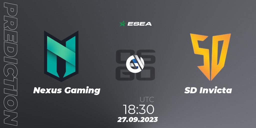 Nexus Gaming vs SD Invicta: Match Prediction. 27.09.23, CS2 (CS:GO), ESEA Advanced Season 46 Europe