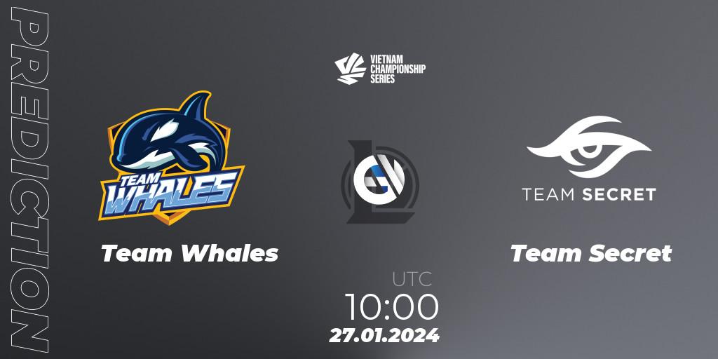 Team Whales vs Team Secret: Match Prediction. 27.01.2024 at 10:00, LoL, VCS Dawn 2024 - Group Stage