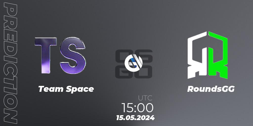 Team Space vs RoundsGG: Match Prediction. 15.05.2024 at 15:00, Counter-Strike (CS2), CCT Season 2 Europe Series 4 Closed Qualifier