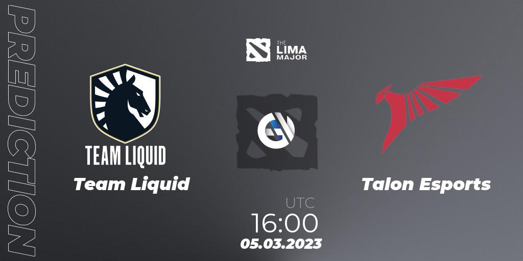 Team Liquid vs Talon Esports: Match Prediction. 05.03.23, Dota 2, The Lima Major 2023