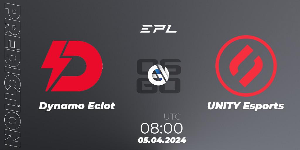 Dynamo Eclot vs UNITY Esports: Match Prediction. 05.04.2024 at 08:00, Counter-Strike (CS2), European Pro League Season 16: Division 2